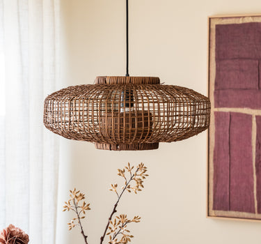 Handgevlochten Hanglamp Paldor Rotan