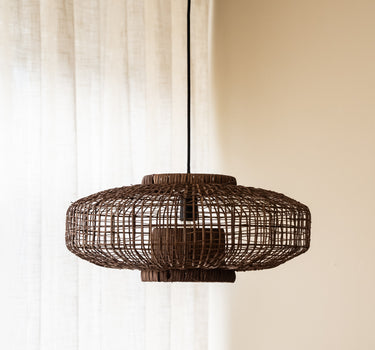 Handgevlochten Hanglamp Paldor Rotan