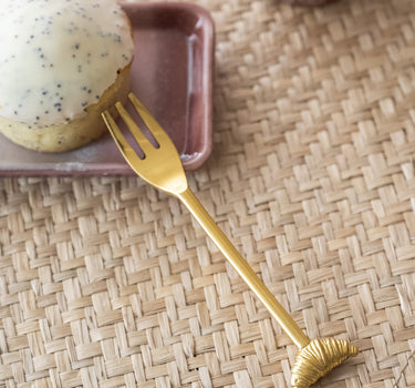 SET OF 2 - Croissant Forks Brass