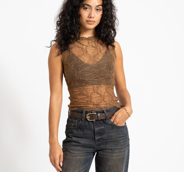 Aware Reffen High Neck Lace Top Vip Thrush