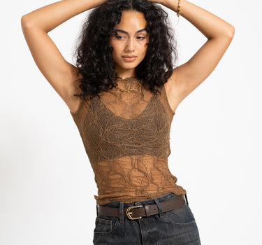 Aware Reffen High Neck Lace Top Vip Thrush