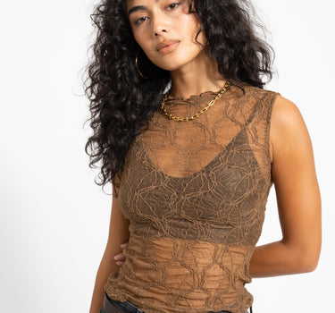 Aware Reffen High Neck Lace Top Vip Thrush