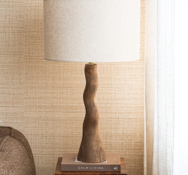 Table Lamp Mango Linen Brown