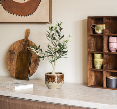 Flower pot Folke Ceramic Brown