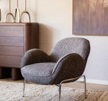 Fauteuil Zomba Bruin Chroom