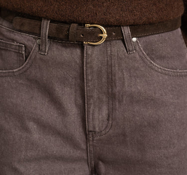 TILTIL Madelief Belt REAL SUEDE Bruin