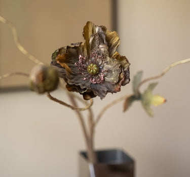 Bloomingville Kunstbloemen Poppy Stem Bruin