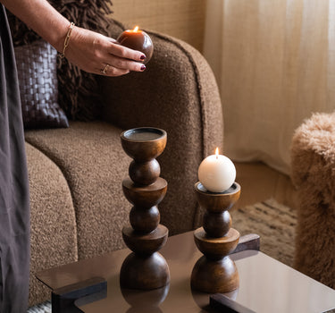 Tama Wooden Candlestick