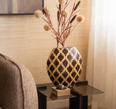 Deco Vaas Livia Bruin