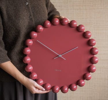 Wandklok Dotty Bordeaux