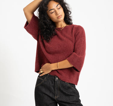 TILTIL Phoebe Shortsleeve Knit Bordeaux