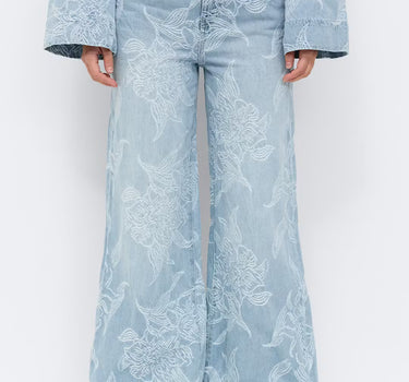 Embroidery Jeans Blue