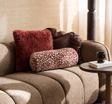 Bolster Kussen Merel Luipaard Bordeaux