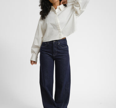 TILTIL Cropped Lizzy Bluse Weiß
