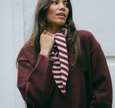 TILTIL Scarf Triangle Loulou Roze