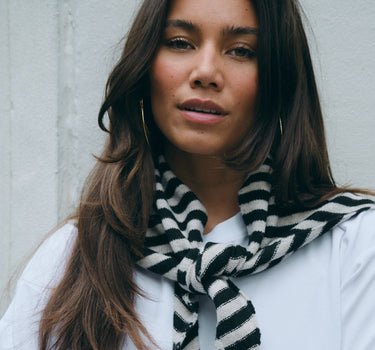 TILTIL Scarf Triangle Loulou Streep zwart wit