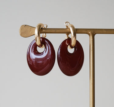 TILTIL Ohrringe Blaire Gold Bordeaux