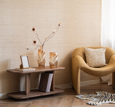 Vase Glas Klar Braun