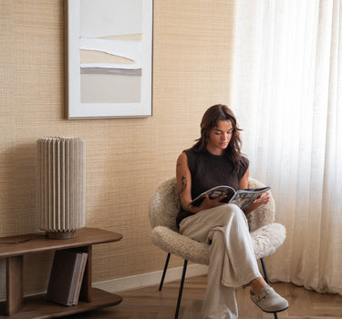 Flauschiger Sessel Lotta in Beige