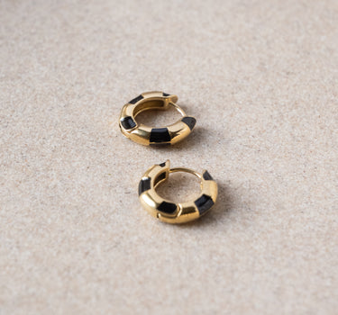 TILTIL Hoop Luca Schwarz Gold