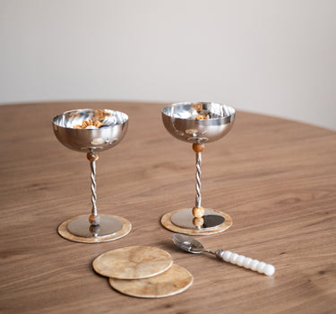 Coaster Shell Gold 1PC