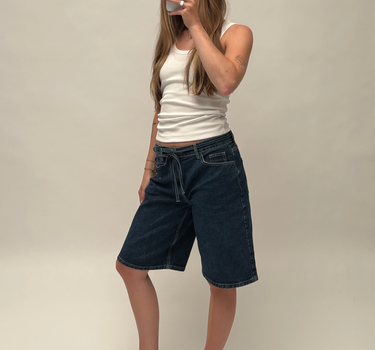 MSCH Elide Ada Denim Shorts Donkerblauw