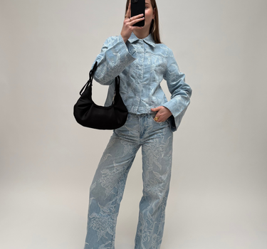 Embroidery Jeans Blue