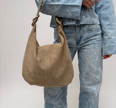 TILTIL Tasche Suez Wildleder Sand