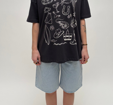 Ida O-Neck Aloha T-Shirt Black