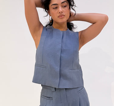 MSCH Frode Waistcoat Blue