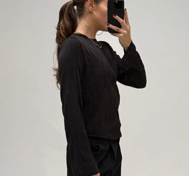 TILTIL Amily Swirl Langarmshirt Schwarz