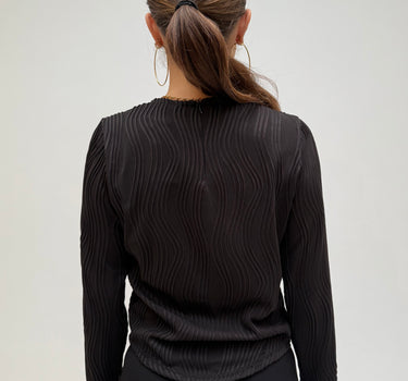 TILTIL Amily Swirl Langarmshirt Schwarz