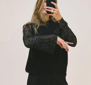 TILTIL Emma Spencer V-Ausschnitt Schwarz Einheitsgröße