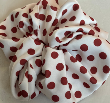 SScrunchie Polkadot Weiß/Rot