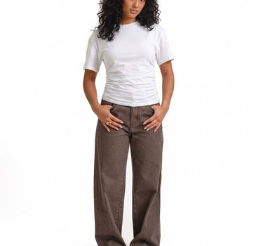 TILTIL Missy HR Relaxed Seam Jeans Brown