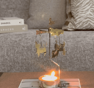 Rotating Tealight Holder Cat Family