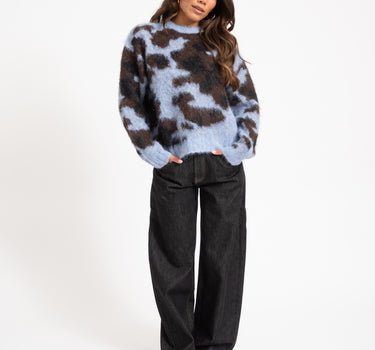 TILTIL Spotted Fia Pullover Light Blue