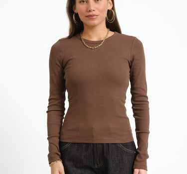 Freya Rib Tee Bracken
