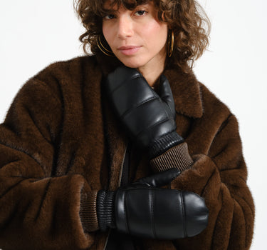 TILTIL Puffy Mittens PU Black