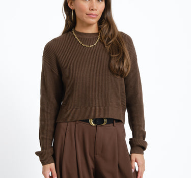 Maysa O-Neck Knit Noos Chocolate Brown
