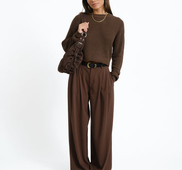 Maysa O-Neck Knit Noos Chocolate Brown