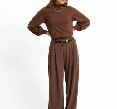 TILTIL Sparkle Turtleneck Brown