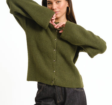 TILTIL Pia Knitted Cardigan Olive Green