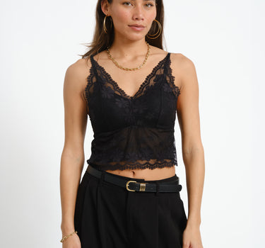 TILTIL Lucy Lace Bralette Black