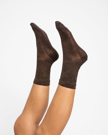 Abigail Socks Dark Brown - Things I Like Things I Love