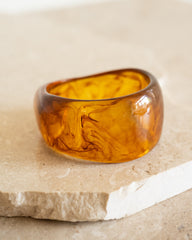 Acrylic Roundy Bangle Brown - Things I Like Things I Love