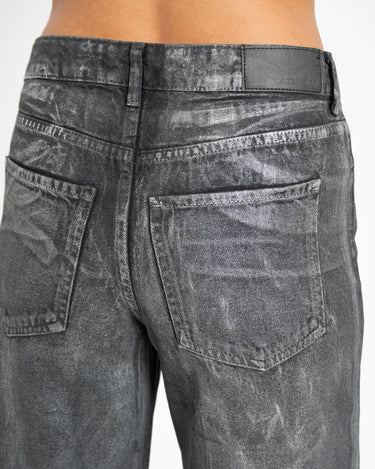 Adriana Silver Coated Jeans Medium Blue Denim - Things I Like Things I Love