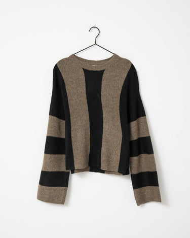 Agatha Wide Sleeve Knit Morel / Black - Things I Like Things I Love