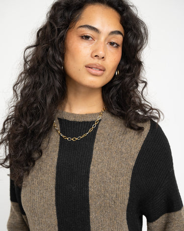 Agatha Wide Sleeve Knit Morel / Black - Things I Like Things I Love