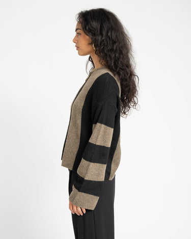 Agatha Wide Sleeve Knit Morel / Black - Things I Like Things I Love